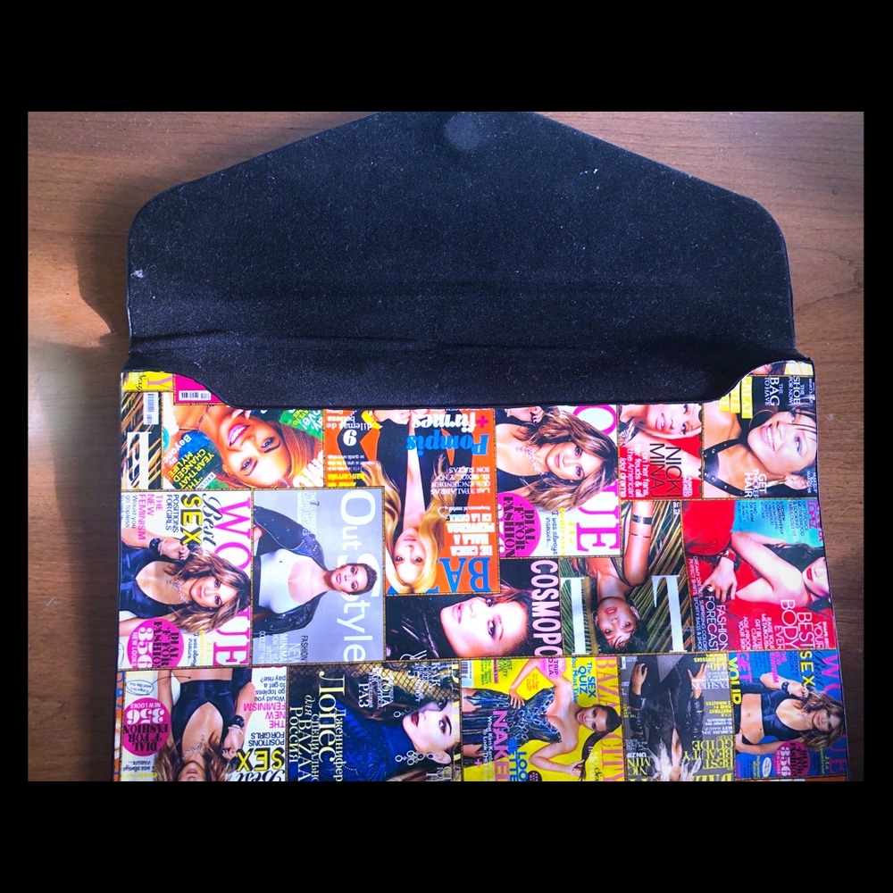 Magazine collage envelope clutch!!!! 😍
